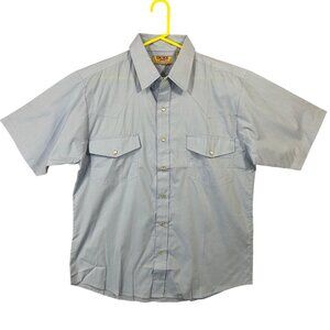 Duke Haband Men's Western Style Shirt Size M Pearl Snaps Short Sleeve NWOT